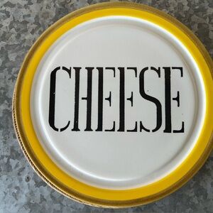 VTG Italian cheese plate ceramic mid-century Baldelli